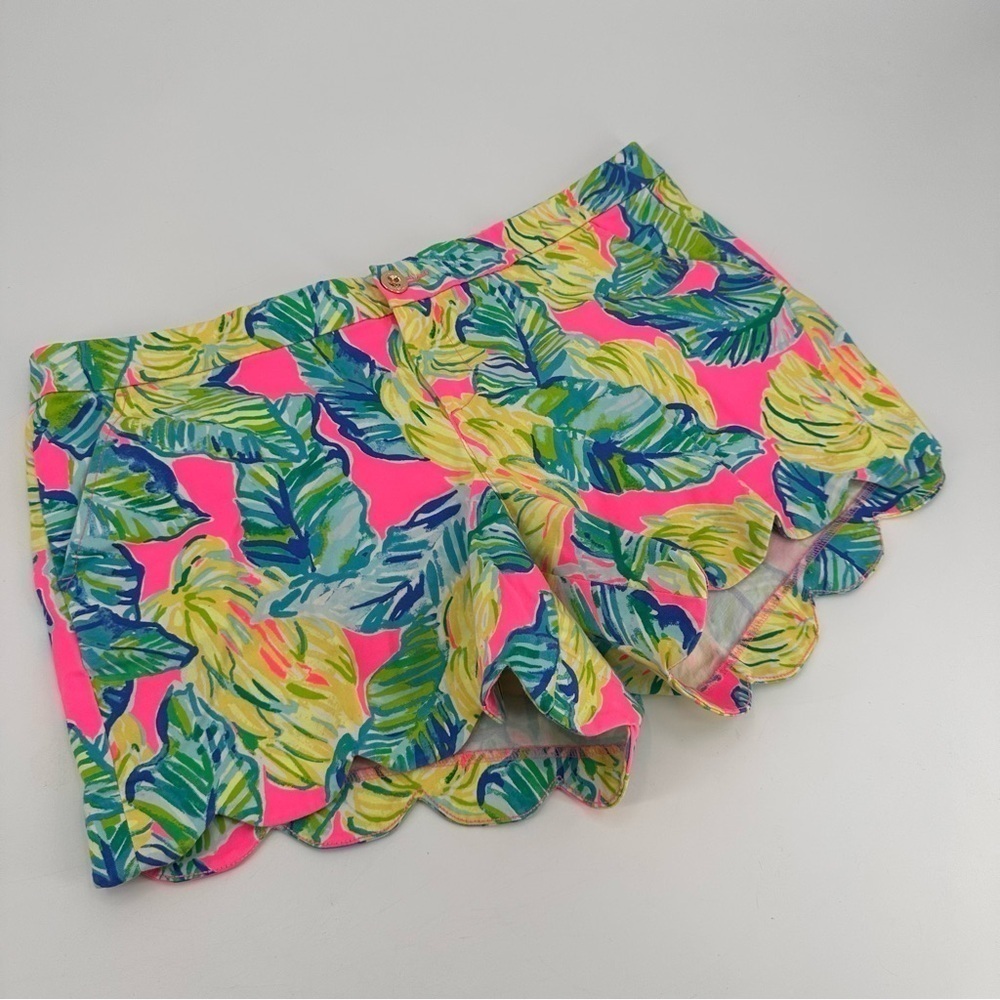 Lilly Pulitzer Buttercup Stretch Shorts 5" Inseam Local Flavor Banana Print 16